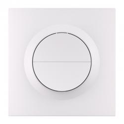 Intrerupator SONOFF MINI-ZB2GSL-E fara fir nul, 2 butoane, 2 canale, 8A, Control prin Zigbee, Wireless, Alb