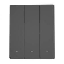 Intrerupator de perete smart Sonoff M5, 3 canale, 10A, 2200W, Compatibil Siri / Alexa / Google Assistant, WiFi, Gri
