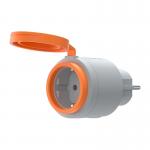 Priza Smart SONOFF S61STPF-PM-O cu monitorizarea energiei, 3860W, 16A, Compatibila Matter, WiFi, IP44, Gri / Portocaliu 4 - lerato.ro