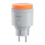 Priza Smart SONOFF S61STPF-PM-O cu monitorizarea energiei, 3860W, 16A, Compatibila Matter, WiFi, IP44, Gri / Portocaliu 2 - lerato.ro