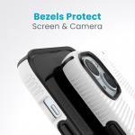 Carcasa Speck Candyshell Grip cu MagSafe compatibila cu iPhone 17e / 16e, Alb / Negru 4 - lerato.ro