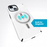 Carcasa Speck Candyshell Grip cu MagSafe compatibila cu iPhone 17e / 16e, Alb / Negru 5 - lerato.ro