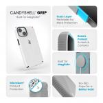 Carcasa Speck Candyshell Grip cu MagSafe compatibila cu iPhone 17e / 16e, Alb / Negru 6 - lerato.ro