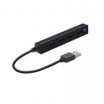 USB HUB SPEEDLINK SNAPPY SLIM, 4 porturi, USB2.0, lungime cablu 8cm, negru 2 - lerato.ro