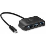 Adaptor HUB 4-in-1 Speedlink SNAPPY EVO, USB-C - 3x USB, 1x USB-C, Lungime cablu 20cm, Negru 2 - lerato.ro