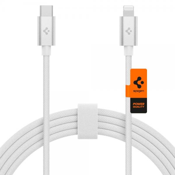 Cablu pentru incarcare si transfer de date Spigen ArcWire PB2200, USB Type-C/Lightning, MFI, 2m, Alb 1 - lerato.ro