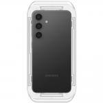 Set 2 folii sticla cu sistem de montare Case friendly Spigen GLAStR EZ FIT compatibil cu Samsung Galaxy S24 Plus Privacy 4 - lerato.ro