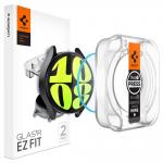 Set 2 folii sticla transparente cu sistem de montare Spigen GLAStR EZ FIT compatibil cu Samsung Galaxy Watch 7 44mm 5 - lerato.ro