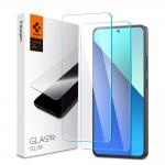 Set 2 folii sticla transparente Case friendly Spigen GLAStR SLIM compatibil cu Xiaomi Redmi Note 13 4G 4 - lerato.ro