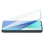 Set 2 folii sticla transparente Case friendly Spigen GLAStR SLIM compatibil cu Xiaomi Redmi Note 13 4G 5 - lerato.ro