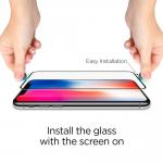 Folie sticla Case friendly Spigen Glass FC iPhone 11 Pro/X/XS Black 3 - lerato.ro