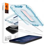 Folie sticla cu sistem de montare Case friendly Spigen GLAS.tR EZ FIT compatibila cu iPhone 12 Mini 2-Pack
