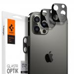 Folie sticla camera foto Spigen Optik compatibila cu iPhone 12 Pro Max Black 2-Pack