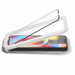Folie sticla cu sistem de montare Case friendly Spigen ALM Glass FC compatibila cu iPhone 13/13 Pro Black