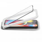 Folie sticla cu sistem de montare Case friendly Spigen ALM Glass FC compatibila cu iPhone 13 Mini Black 3 - lerato.ro