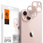 Set 2 folii sticla camera foto Spigen Optik compatibil cu iPhone 13/13 Mini Pink 6 - lerato.ro