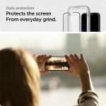 Set 2 folii sticla cu sistem de montare Case friendly Spigen ALM Glass FC compatibila cu iPhone 13 Pro Max / 14 Plus Black 9 - lerato.ro