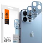 Set 2 folii sticla camera foto Spigen Optik compatibil cu iPhone 13 Pro/13 Pro Max Blue 9 - lerato.ro