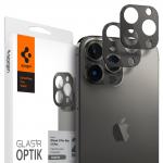 Set 2 folii sticla camera foto Spigen Optik compatibil cu iPhone 13 Pro/13 Pro Max Graphite 5 - lerato.ro