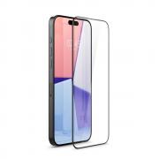 Folie sticla cu sistem de montare Spigen GLAStR EZ FIT compatibila cu iPhone 15 Pro Max Black