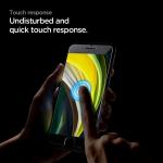 Folie sticla cu sistem de montare Case friendly Spigen ALM Glass FC iPhone 7/8/SE 2020/2022 Black