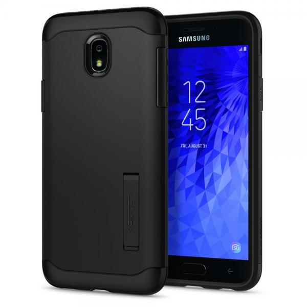 Carcasa Spigen Slim Armor Samsung Galaxy J7 (2018) Black 1 - lerato.ro