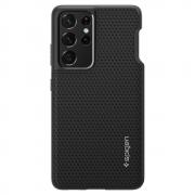 Carcasa Spigen Liquid Air Pen Edition compatibila cu Samsung Galaxy S21 Ultra Matte Black