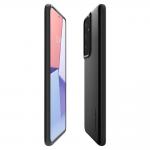 Husa slim Spigen Thin Fit Samsung Galaxy S21 Ultra Black 6 - lerato.ro