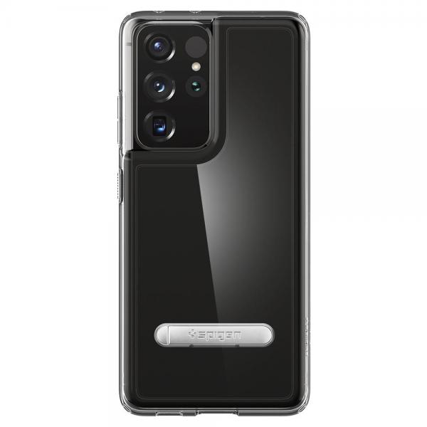 Carcasa Spigen Ultra Hybrid S compatibila cu Samsung Galaxy S21 Ultra Crystal Clear 1 - lerato.ro
