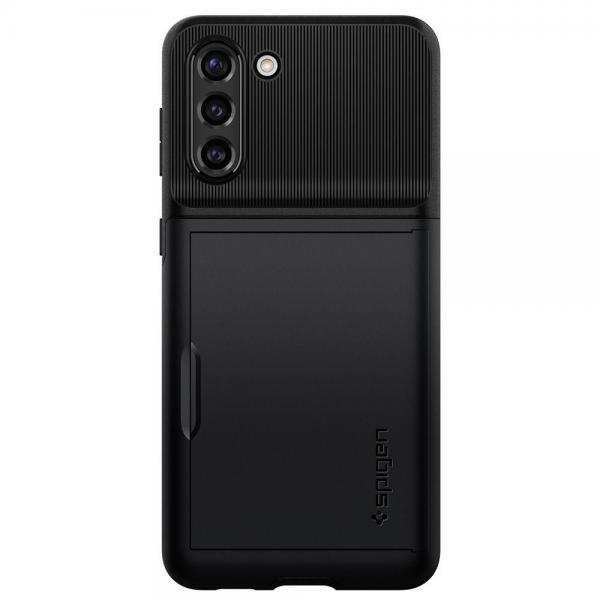 Carcasa Spigen Slim Armor CS compatibila cu Samsung Galaxy S21 Black 1 - lerato.ro