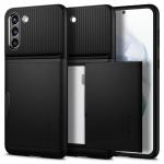 Carcasa Spigen Slim Armor CS compatibila cu Samsung Galaxy S21 Black 10 - lerato.ro