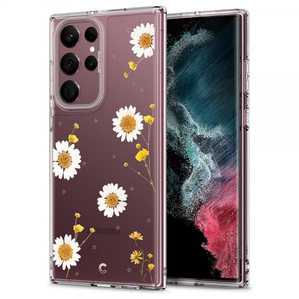 Carcasa Spigen Cecile compatibila cu Samsung Galaxy S22 Ultra Blooming Daisy 1 - lerato.ro