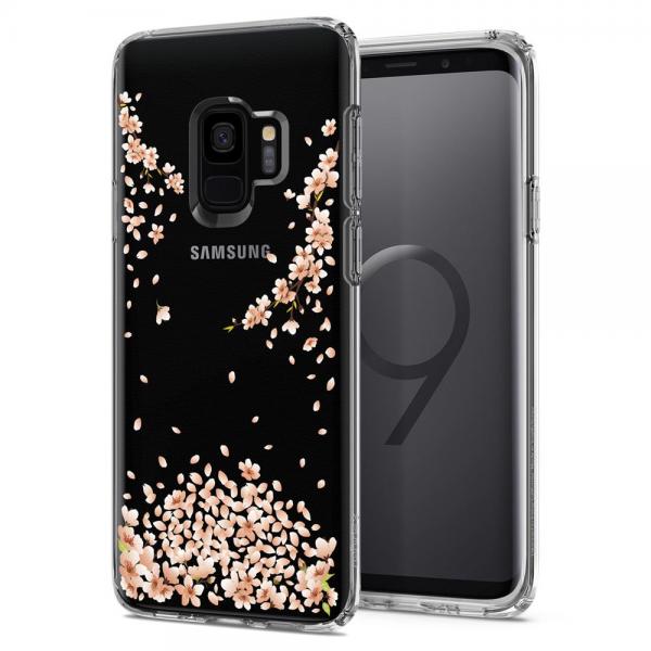 Carcasa fashion Spigen Liquid Crystal Blossom Samsung Galaxy S9 Crystal Clear 1 - lerato.ro