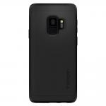 Carcasa Spigen Thin Fit 360 Samsung Galaxy S9 Black cu folie de protectie