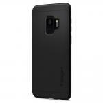 Carcasa Spigen Thin Fit 360 Samsung Galaxy S9 Black cu folie de protectie 10 - lerato.ro