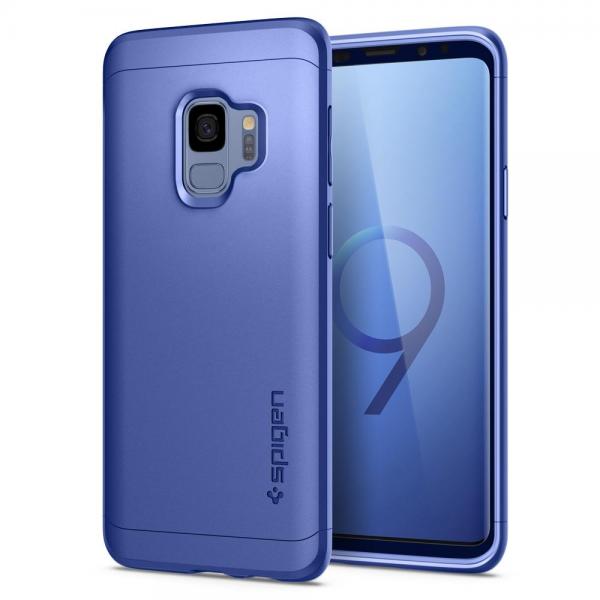 Carcasa Spigen Thin Fit 360 Samsung Galaxy S9 Coral Blue cu folie de protectie 1 - lerato.ro