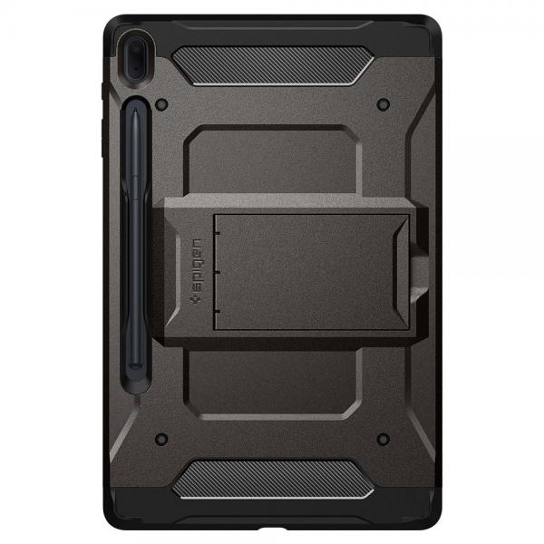 Carcasa Spigen Tough Armor Pro compatibila cu Samsung Galaxy Tab S7 FE 5G 12.4 inch Gunmetal