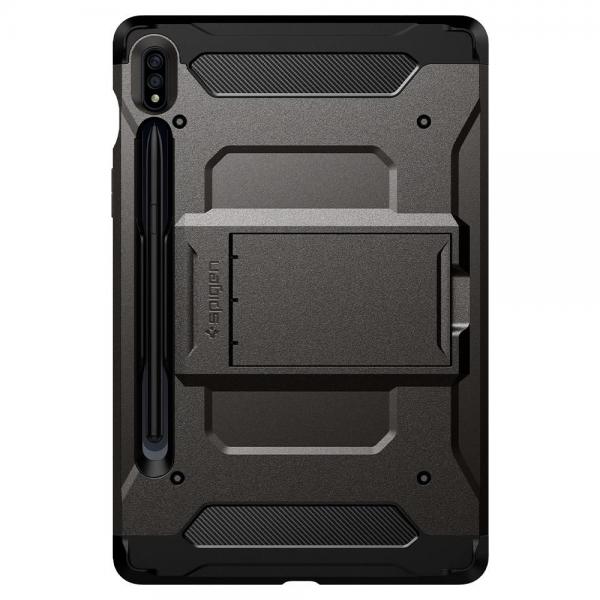 Carcasa Spigen Tough Armor Pro compatibila cu Samsung Galaxy Tab S7 / Tab S8 11 inch Gunmetal 1 - lerato.ro