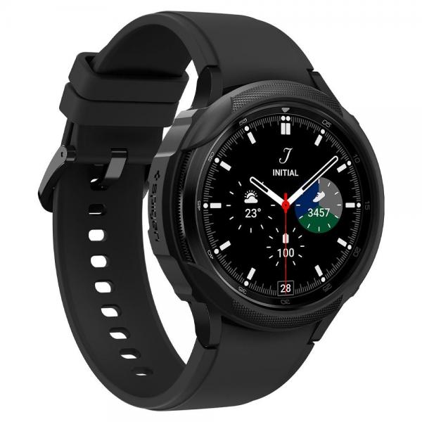 Carcasa Spigen Liquid Air compatibila cu Samsung Galaxy Watch 4 Classic (42mm) Matte Black 1 - lerato.ro