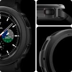 Carcasa Spigen Liquid Air compatibila cu Samsung Galaxy Watch 4 Classic (42mm) Matte Black 10 - lerato.ro