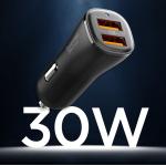 Incarcator auto Spigen Essential EV302, 2x USB, 30W, Negru 8 - lerato.ro