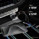 Incarcator auto Spigen Essential EV302, 2x USB, 30W, Negru 7 - lerato.ro