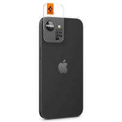 Set 2 protectii sticla camera foto Spigen Optik EZ FIT compatibil cu iPhone 16e Black