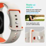 Curea Spigen Nano Pop Silicone compatibila cu Apple Watch 6/7/ 8/9/10/SE 40/41/41mm, Portocaliu Bej 11 - lerato.ro
