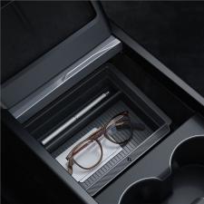 Accesorii auto, Cutie depozitare Spigen Tesla Consola Centrala compatibil cu Tesla Model 3, Negru, lerato.ro