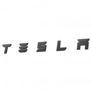 Emblema Spigen Tesla spate compatibila cu Tesla Model 3 2025/2024 Highland, Negru