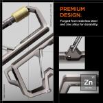 Carabina tip breloc Spigen Gen 2 cu inel pentru chei, Gunmetal 5 - lerato.ro