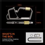 Carabina tip breloc Spigen Gen 2 cu inel pentru chei, Gunmetal 9 - lerato.ro