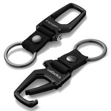 Set 2 carabine Spigen KeyRing cu inel pentru chei, Negru