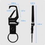 Set 2 carabine Spigen KeyRing cu inel pentru chei, Negru 10 - lerato.ro